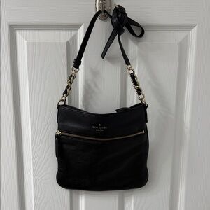 Kate Spade Black Crossbody Bag with Gold Accents